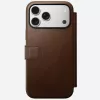 Mobile phone leather folio Nomad Modern Leather Folio for iPhone 17 Pro Max (6.9 inch) Brown, leather/aluminium, 4 card pockets