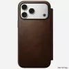 Mobile phone leather folio Nomad Modern Leather Folio for iPhone 17 Pro Max (6.9 inch) Brown, leather/aluminium, 4 card pockets