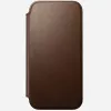 Mobile phone leather folio Nomad Modern Leather Folio for iPhone 17 Pro Max (6.9 inch) Brown, leather/aluminium, 4 card pockets