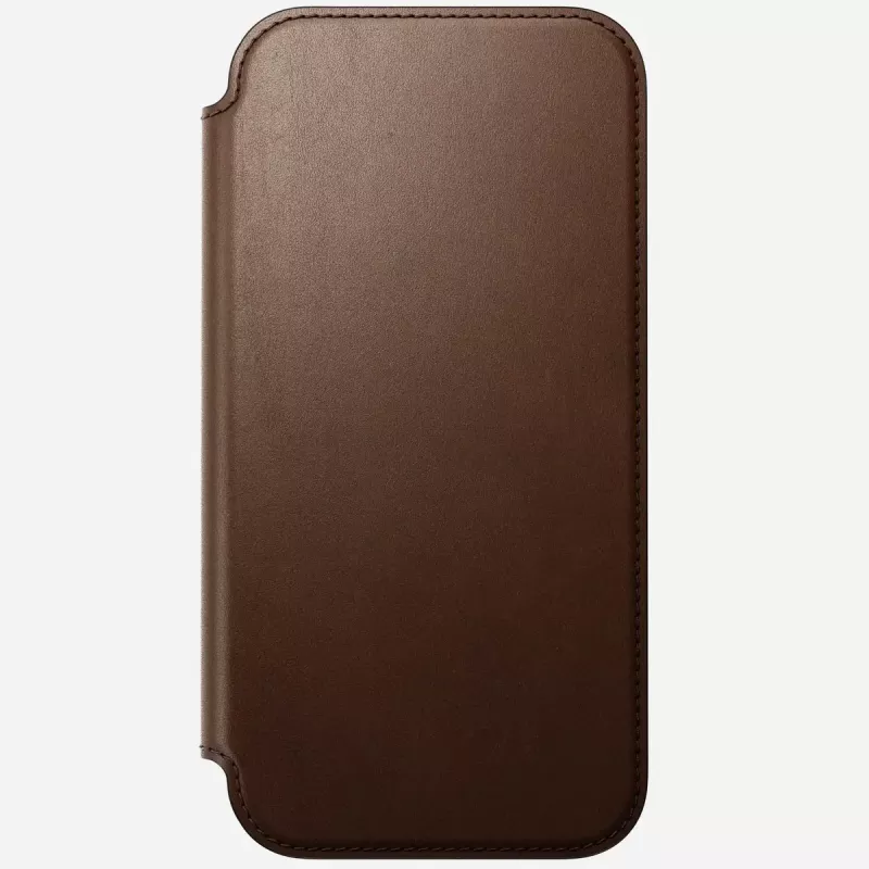 Mobile phone leather folio Nomad Modern Leather Folio for iPhone 17 Pro Max (6.9 inch) Brown, leather/aluminium, 4 card pockets
