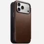 Mobile phone leather folio Nomad Modern Leather Folio for iPhone 17 Pro Max (6.9 inch) Brown, leather/aluminium, 4 card pockets