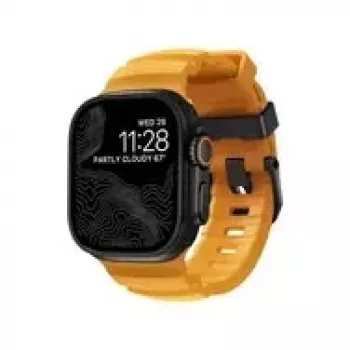 NOMAD Rocky Point Band - strap for Apple Watch 46mm/49mm with FKM and titanium (sol, black hardware)