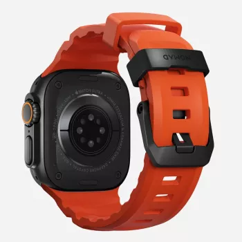 Band Nomad Rocky Point Black Leather for Smartwatch — Wrist 145–195 mm, Titanium Buckle