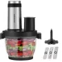 Food processor Concept RM3300 with 2 L glass bowl, black, stainless steel housing, 220–240 V