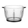 Food processor Concept RM3300 with 2 L glass bowl, black, stainless steel housing, 220–240 V