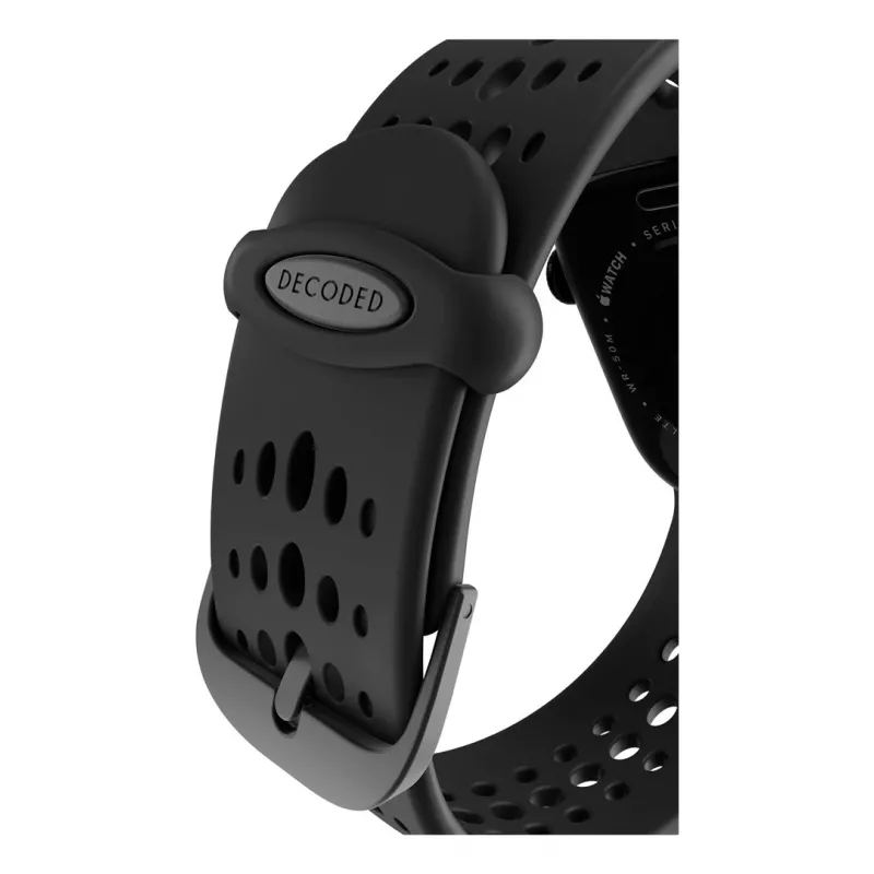 Decoded Silicone Ares O Band - Silicone Band for Apple Watch 40/42 mm (black)
