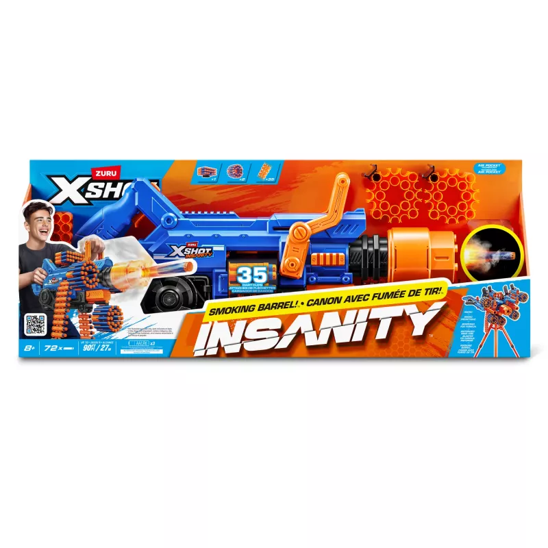 ZURU XSHOT Insanity Smoking Barrel Blaster, Toy blaster, 8 yr(s)