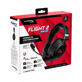 Wireless Gaming Headset HyperX Cloud Flight 2 — Circumaural, Black