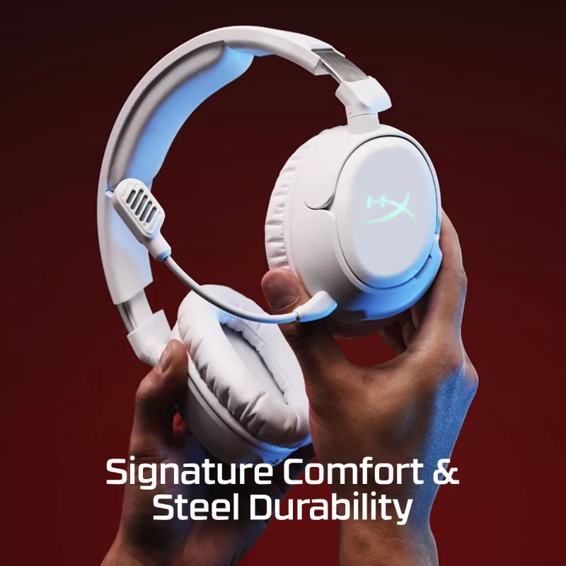 Wireless gaming headset KINGSTON HyperX Cloud Flight 2 with USB-C and Bluetooth, white