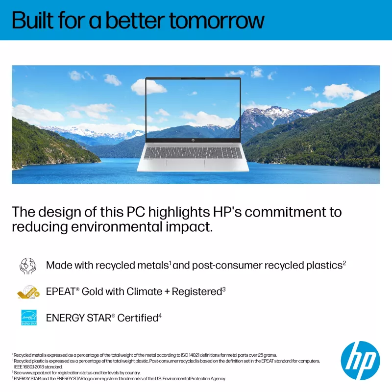 HP OmniBook 5 16-bc1002na AMD Ryzen™ 5 8540U Laptop 40.6 cm (16 inch) Touchscreen 2K 8 GB LPDDR5-SDRAM 512 GB SSD Wi-Fi 6 (802.11ax) Windows 11 Home Silver