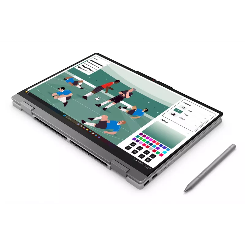 Lenovo IdeaPad 5 2-in-1 15AGP11 Copilot+ PC AMD Ryzen™ AI 5 430 Hybrid (2-in-1) 38.9 cm (15.3 inch) Touchscreen WUXGA 16 GB DDR5-SDRAM 512 GB SSD Wi-Fi 7 (802.11be) Windows 11 Home German Grey