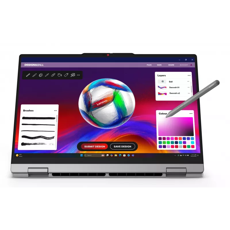 Lenovo IdeaPad 5 2-in-1 15AGP11 Copilot+ PC AMD Ryzen™ AI 5 430 Hybrid (2-in-1) 38.9 cm (15.3 inch) Touchscreen WUXGA 16 GB DDR5-SDRAM 512 GB SSD Wi-Fi 7 (802.11be) Windows 11 Home German Grey