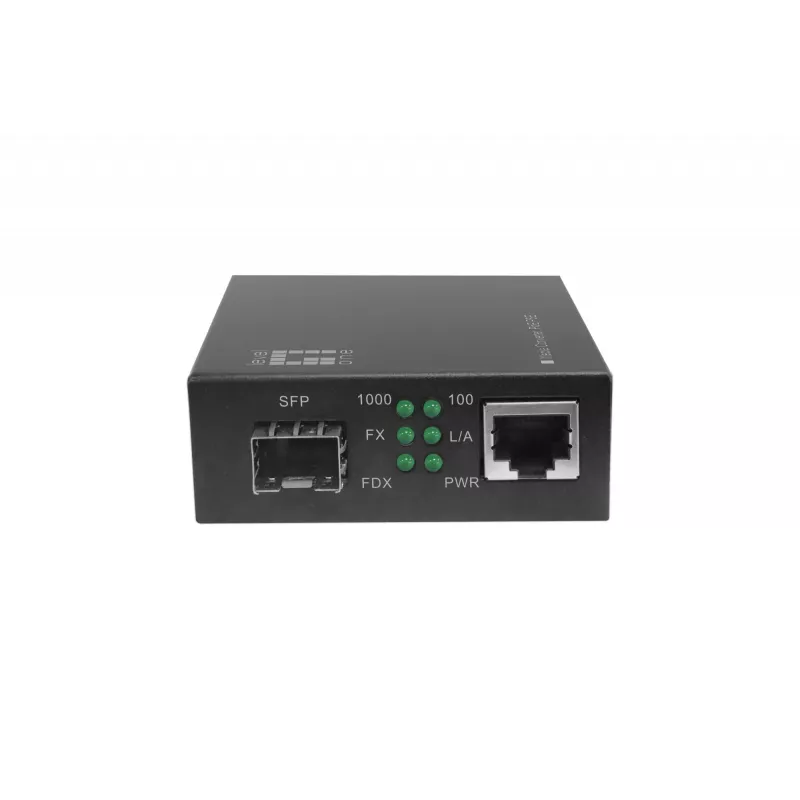 LevelOne RJ45 to SFP Gigabit Media Converter, PoE PSE