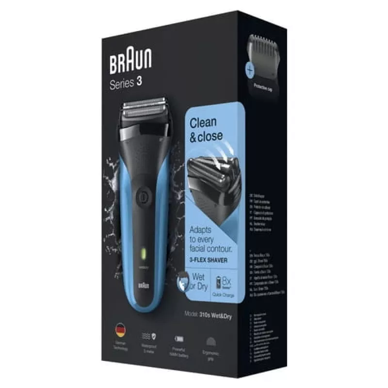 Braun Series 3 310s Foil shaver Trimmer Black, Blue