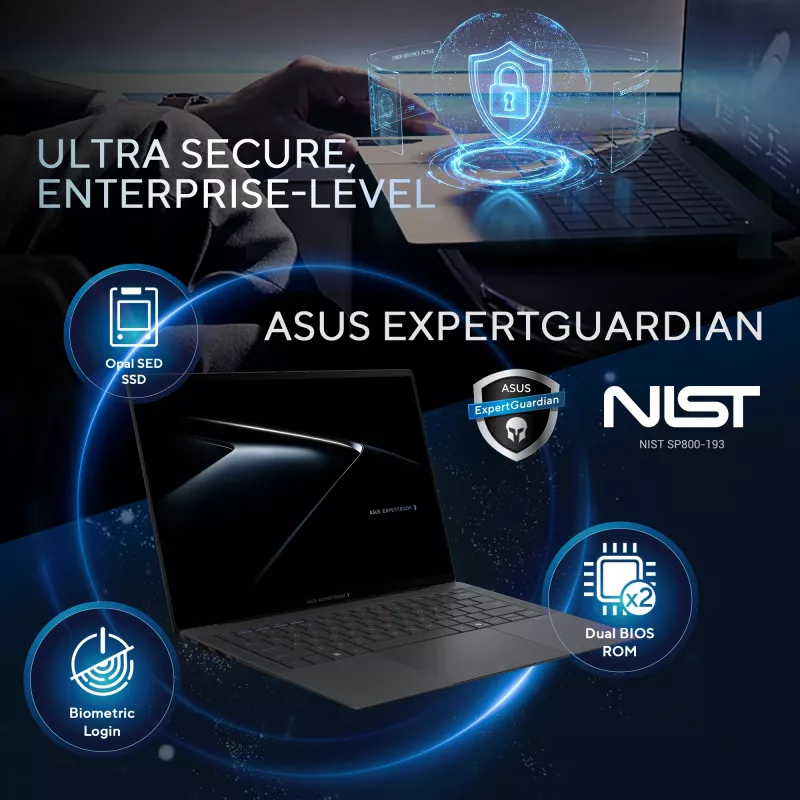 ASUS ExpertBook Ultra B9406CAA-TH0579X Copilot+ PC Intel Core Ultra 7 356H Laptop 35.6 cm (14 inch) WQXGA+ 32 GB LPDDR5x-SDRAM 1 TB SSD Wi-Fi 7 (802.11be) Windows 11 Pro US International Grey