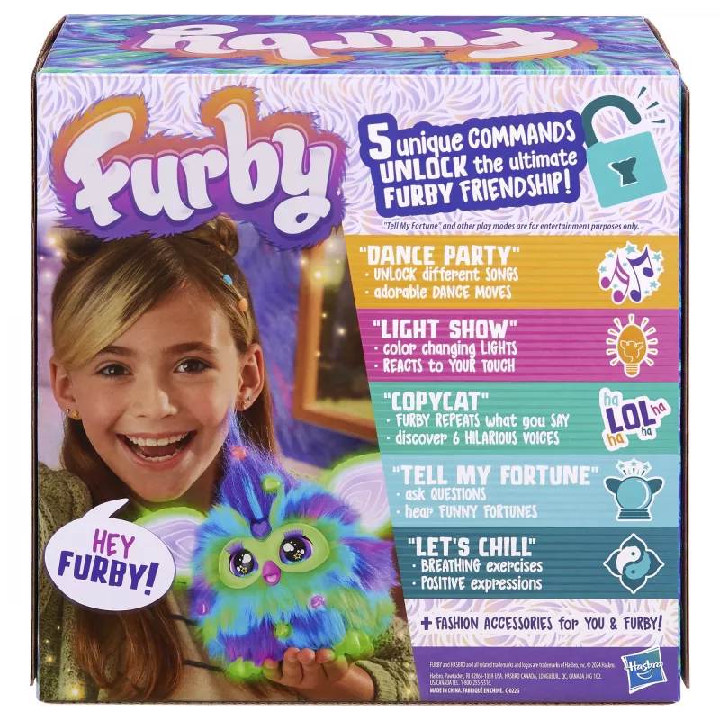 Interactive toy HASBRO Furby Aurora Furbealis — color-changing eyes, interactive pet
