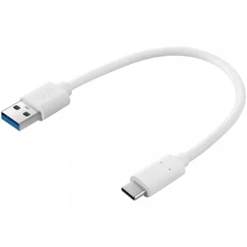 Sandberg USB-C 3.1 > USB-A 3.0 0.2M, 0.2 m, USB C, USB A, USB 3.2 Gen 1 (3.1 Gen 1), White