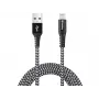 Sandberg Survivor Lightning Cable 2M, 2 m, Lightning, USB A, Male, Male, Black, Grey