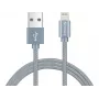 Sandberg Excellence Lightning Grey 1m, 1 m, Lightning, USB A, Grey, Straight, Straight