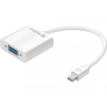 Sandberg Adapter Mini DisplayPort>VGA, Mini DisplayPort, VGA (D-Sub), Male, Female, 1920 x 1080 pixels, 1920 x 1080 (HD 1080)