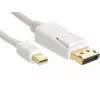Sandberg DP-MiniDP 1.2 4K M-M 2m, 2 m, DisplayPort, Mini DisplayPort, Male, Male, White