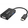 Sandberg Adapter DP>HDMI+DVI+VGA, 0.19 m, DisplayPort, VGA (D-Sub)+ HDMI + DVI, Male, Female, 3840 x 2160 pixels
