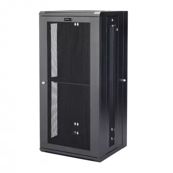 StarTech.com 4-Post 26U Wall Mount Network Cabinet with 1U Shelf, 19 inch Hinged Wall-Mounted Server Rack for Data / AV / Electronics / Computer Equipment, Flexible Vented Rack Enclosure