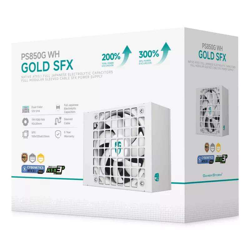 Gamer Storm PS850G WH power supply unit 850 W 20+4 pin ATX ATX White