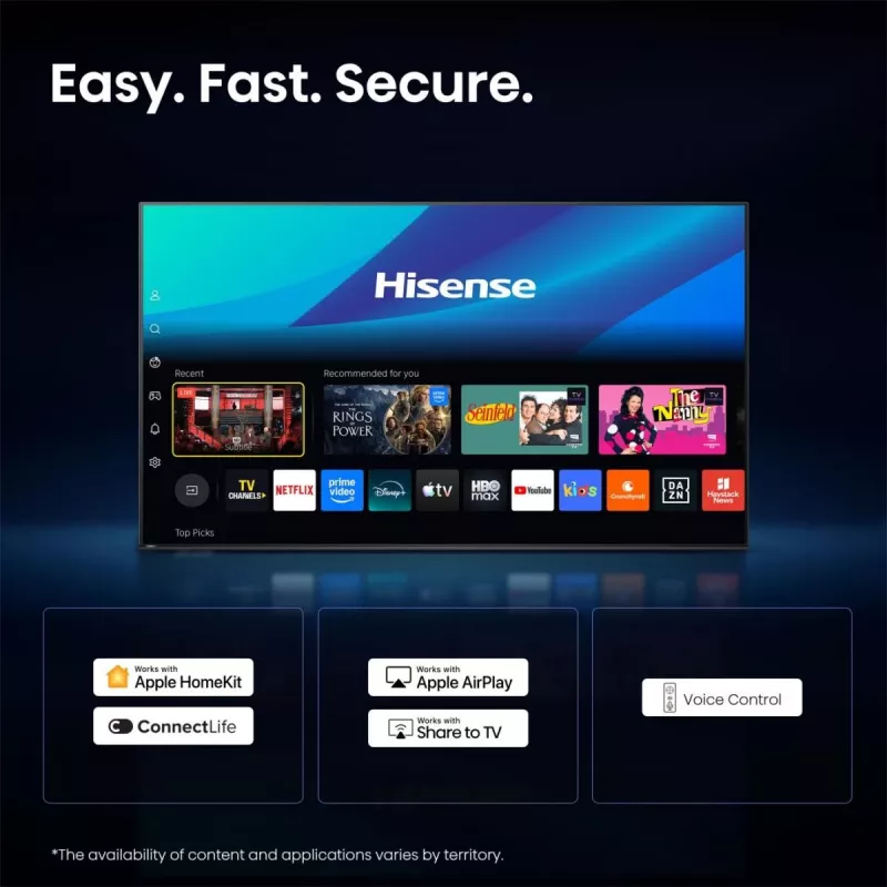 Hisense 75E7S PRO TV 190.5 cm (75 inch) UHD+ Smart TV Wi-Fi Black 350 cd/m²