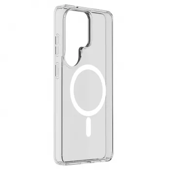 Cellularline Clear Mag - Galaxy S26 Ultra Ultra-resistant transparent case with rubber edge, compatible with the Qi2 ecosystem and magnetic accessories, treated to prevent yellowing.