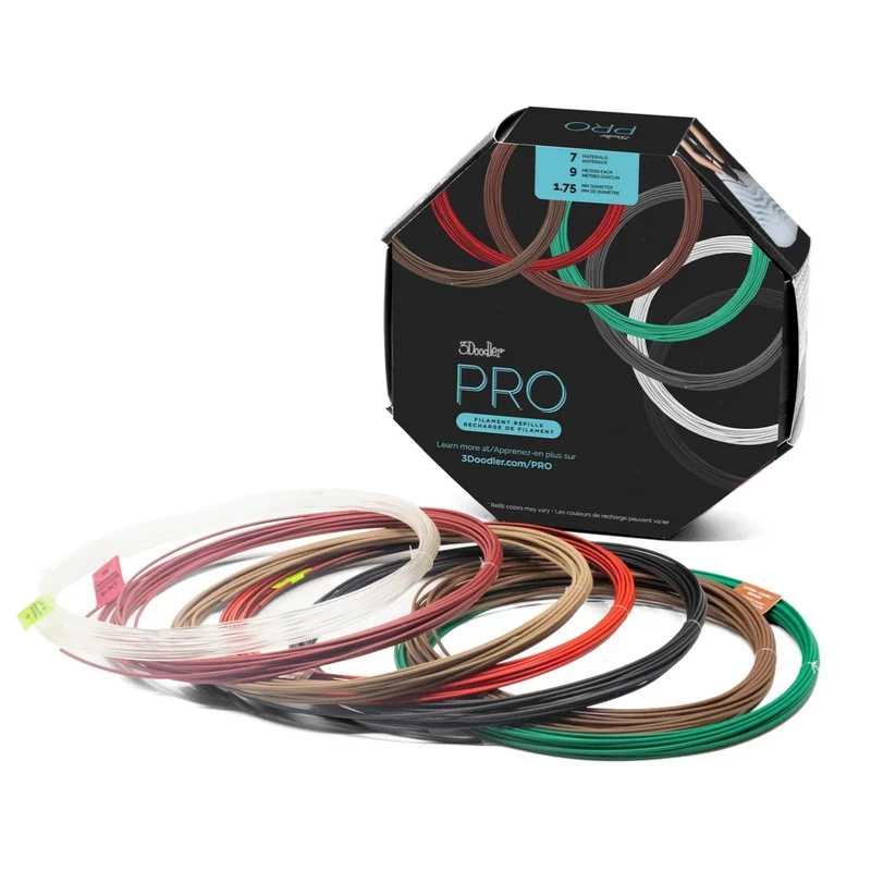 3Doodler PRO-FILLS 3D printing material Copper, Polylactic acid (PLA), Polylactic acid-carbon fiber (PLA-CF), Wood fiber Copper, Green, Grey, White, Wood, Red, Bronze