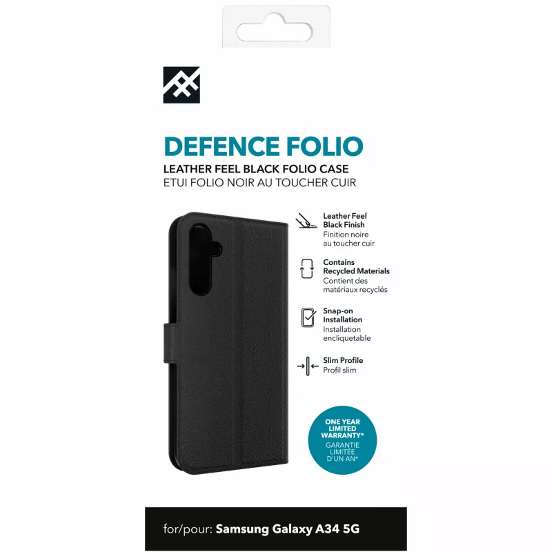 IFROGZ Defence Folio mobile phone case 16.8 cm (6.6 inch) Black