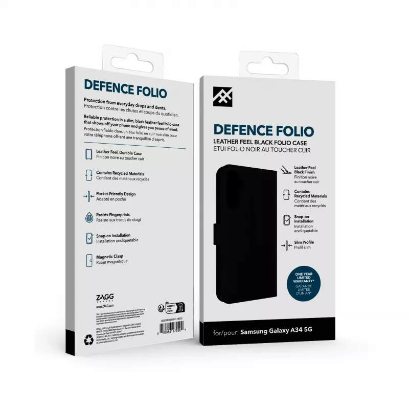IFROGZ Defence Folio mobile phone case 16.8 cm (6.6 inch) Black
