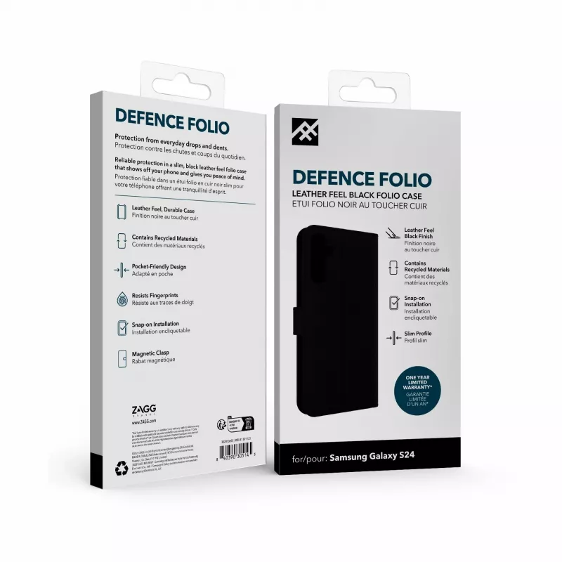IFROGZ Defence Folio mobile phone case 15.8 cm (6.2 inch) Black