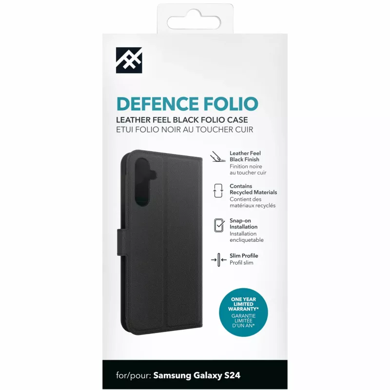 IFROGZ Defence Folio mobile phone case 15.8 cm (6.2 inch) Black