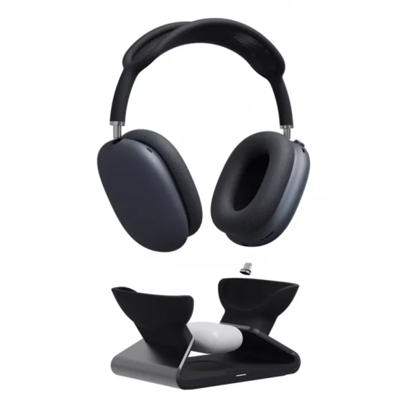mophie AirPods Max Charging Stand, Indoor, USB, Wireless charging, Black