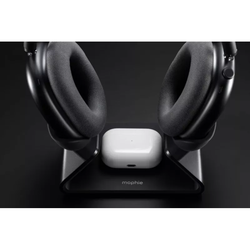 mophie AirPods Max Charging Stand, Indoor, USB, Wireless charging, Black
