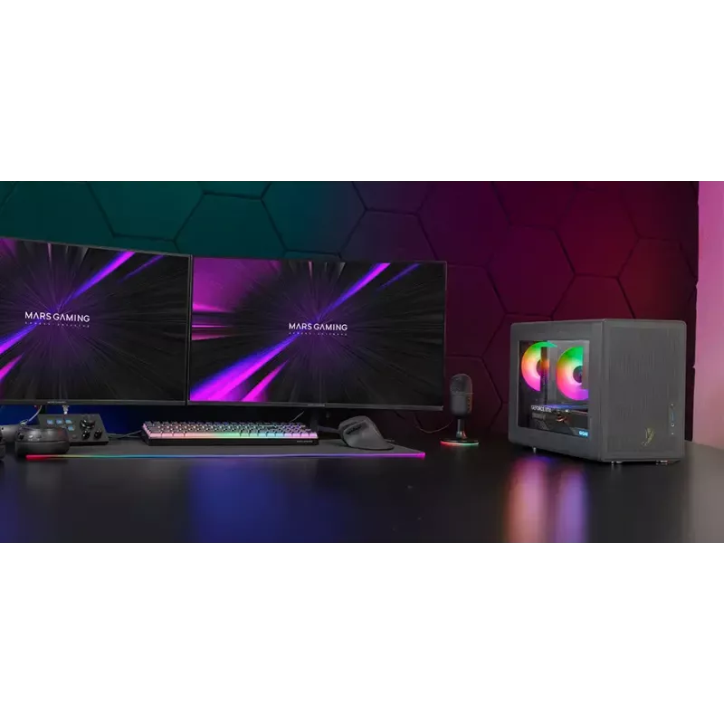 Computer Case Mars Gaming MCXPS mATX Ultra-Compact Black