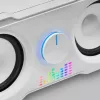 Mars Gaming MS22W Compact Gaming Speakers 2.2 RGB Flow Subwoofer + 4 Active Speakers DSP Sound 35W White