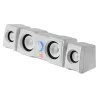 Mars Gaming MS22W Compact Gaming Speakers 2.2 RGB Flow Subwoofer + 4 Active Speakers DSP Sound 35W White