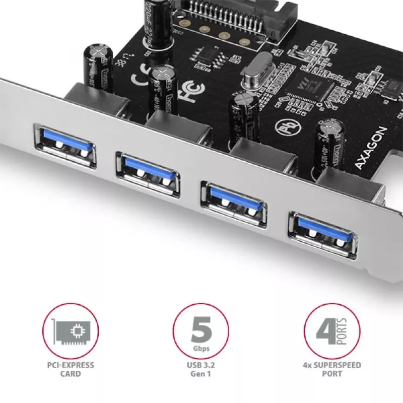 Axagon PCEU-430VL interface cards/adapter Internal USB 3.2 Gen 1 (3.1 Gen 1)