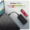 Axagon EEM2-40G USB-C 40Gbps M.2 NVMe SSD Enclosure, ARMORED Aluminum