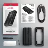Axagon EEM2-40G USB-C 40Gbps M.2 NVMe SSD Enclosure, ARMORED Aluminum