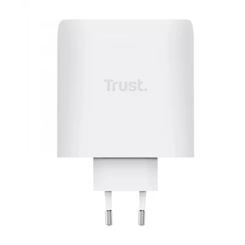 Charger TRUST Maxo 100W 2-Port USB-C GaN — 100 W, 2x USB-C, 20 V max, AC indoor, 2 m cable, white