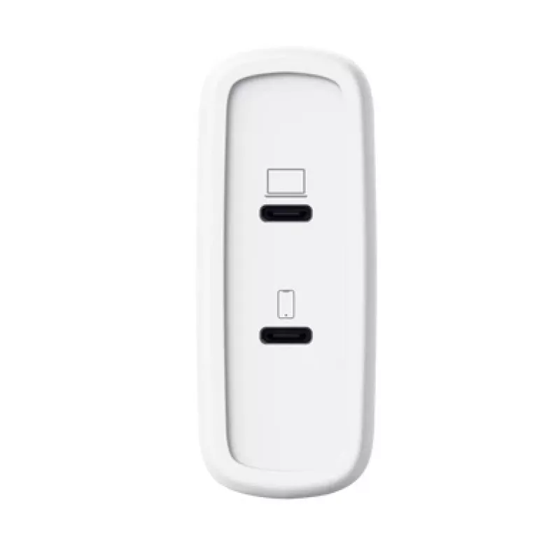 Charger TRUST Maxo 100W 2-Port USB-C GaN — 100 W, 2x USB-C, 20 V max, AC indoor, 2 m cable, white