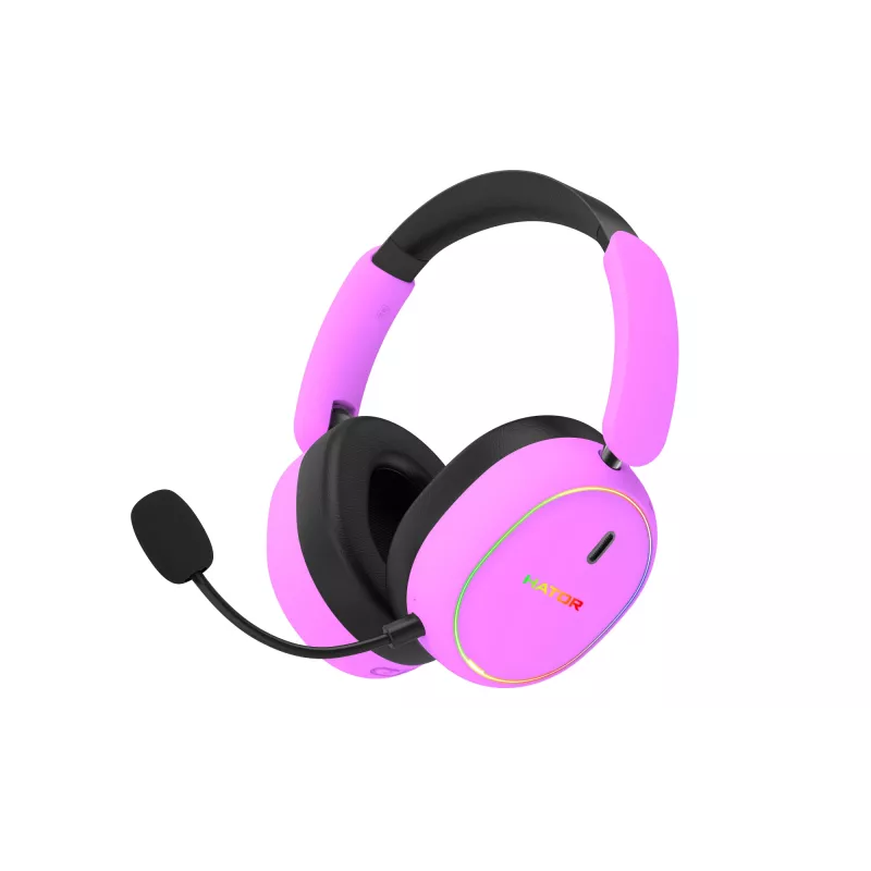 HATOR Phoenix 2 Wireless Headset Wired & Wireless Head-band Gaming USB Type-C / USB Type-A Bluetooth Violet