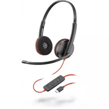 Headset HP POLY Blackwire 3225 — wired USB Type-A, head-band, office/call center, 121 g, black/red