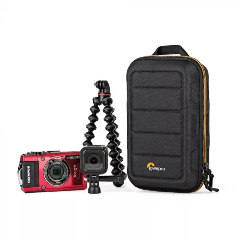 Camera Case Lowepro HARDSIDE CS 60 — hard shell compact case, 140×85×227 mm, black/orange