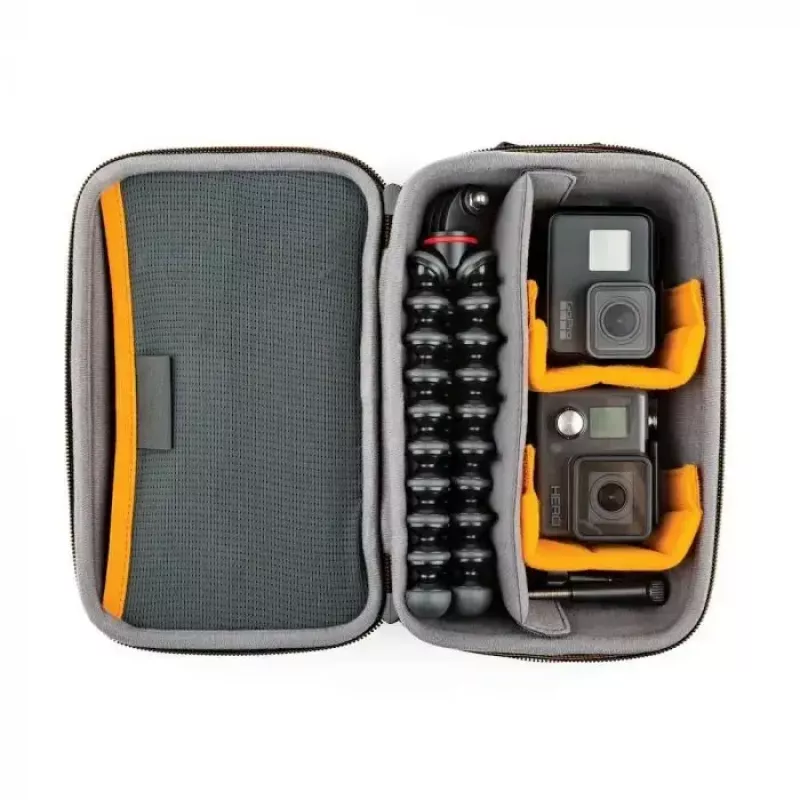 Camera Case Lowepro HARDSIDE CS 60 — hard shell compact case, 140×85×227 mm, black/orange