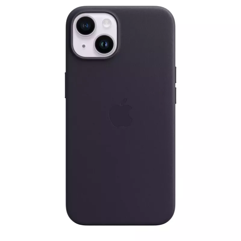 Leather MagSafe Cover for Apple iPhone 14 — Violet, fits 6.1 inch
